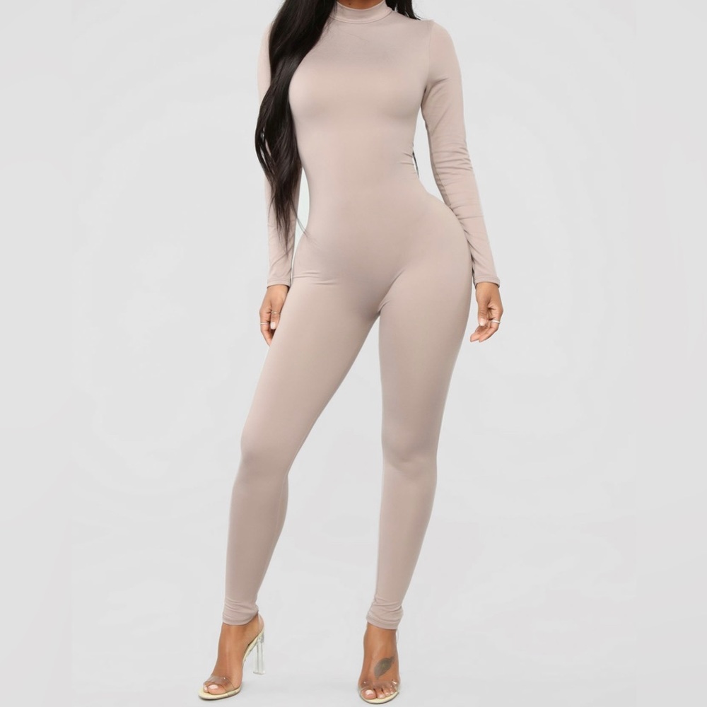Fashion Nova Mocha jumpsuit